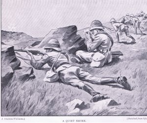 En stille røyk, fra After Pretoria: The Guerilla War utgitt av Harmsworth Bros Limited av Henry Inglis Jodrel Sheldon Williams