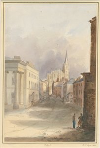 Walsall Town and Church: vannfargemaleri, 1844