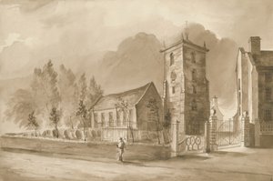 Willenhall Church: sepia-tegning, nd [1844] (tegning)