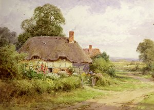 Hyttescene av Henry John Sylvester Stannard