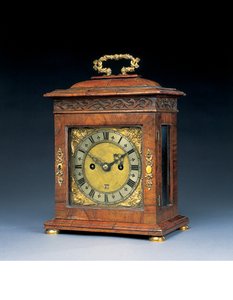 Charles II time og halv times slående brakettklokke, London, ca. 1685
