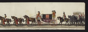 En del av panoramautsikten over hele begravelsesprosesjonen til Arthur, hertugen av Wellington (farget akvatint)