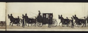 En del av panoramautsikten over hele begravelsesprosesjonen til Arthur, hertugen av Wellington (farget akvatint) av Henry Jr and Sala George Augustus Alken