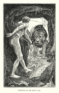 Androkles i løvehulen (gravering) av Henry Justice Ford