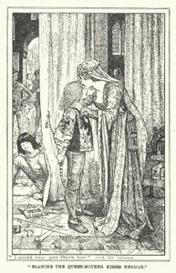 "Blanche dronningen-mor kysser Herman" (litho) av Henry Justice Ford