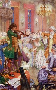 Blind Jack spiller fele på samlingsballene av Henry Justice Ford