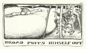 Broad Puffs Himself Out (gravering) av Henry Justice Ford