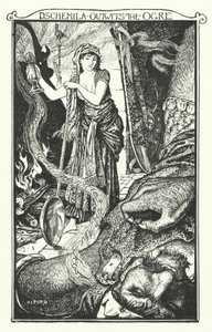 Dschemila outwits the Ogre (gravering) av Henry Justice Ford