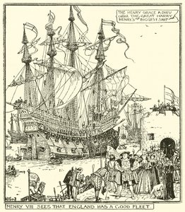 Henry VIII ser at England har en god flåte av Henry Justice Ford