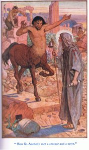 Hvordan St Anthony møtte en kentaur og en satyr, 1912