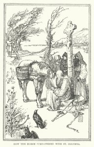 Hvordan hesten sympatiserte med St Columba (litho) av Henry Justice Ford