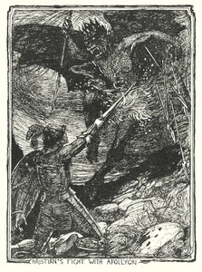 Illustrasjon til Pilegrimsreisen av John Bunyan (lito)