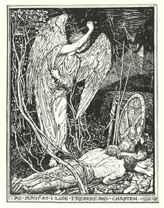 Illustrasjon til Pilegrimsreisen av John Bunyan (lito) av Henry Justice Ford
