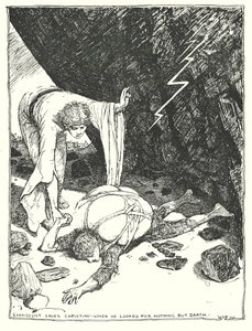 Illustrasjon til Pilegrimsreisen av John Bunyan (lito) av Henry Justice Ford