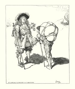 Illustrasjon til Pilegrimsreisen av John Bunyan (lito) av Henry Justice Ford