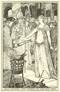 Inga tåler prøvelsen med det varme jernet (gravering) av Henry Justice Ford