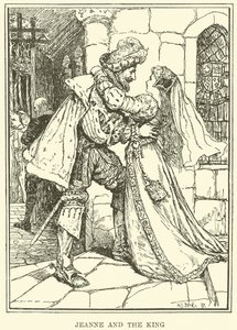 Jeanne og kongen (gravering) av Henry Justice Ford