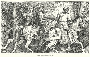 Joan rir til Chinon (litografi) av Henry Justice Ford