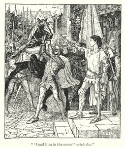 «#39;Led ham til korset!#39; ropte hun» (litografi) av Henry Justice Ford