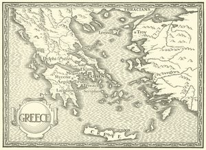 Kart over Hellas av Henry Justice Ford