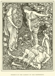 Perseus i Hesperidenes hage av Henry Justice Ford