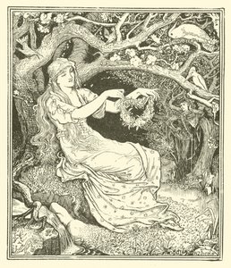 Prins Narcissus og prinsessen Potentilla (gravering) av Henry Justice Ford