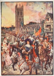 Prins Rupert i Oxford, går til kamp, illustrasjon fra 