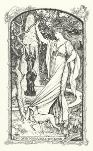 Hun tilbrakte hele dagen nær fontenen (gravering) av Henry Justice Ford