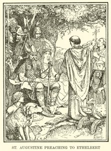 St. Augustine forkynner for Ethelbert av Henry Justice Ford