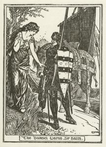 Jammen advarer Sir Balin av Henry Justice Ford