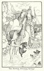 Dervisjen som drukner grisene (gravering) av Henry Justice Ford