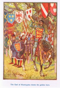 Jarlen av Huntingdon blåser i det gyldne hornet av Henry Justice Ford