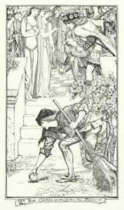 Gartneren får eplet (gravering) av Henry Justice Ford