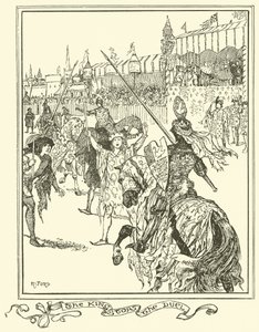 Kongen stopper duellen (gravering) av Henry Justice Ford