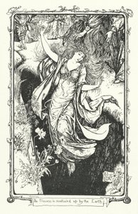 Prinsessen blir slukt av jorden (gravering) av Henry Justice Ford