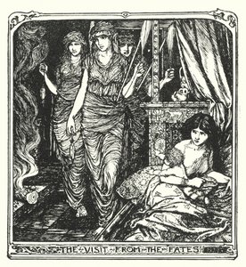 Besøket fra skjebnene (litho) av Henry Justice Ford