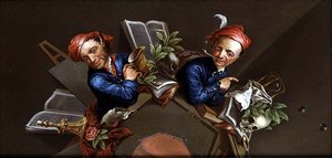 En anamorfisk vanitas av Henry Kettle