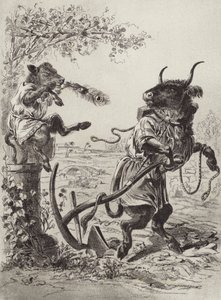 The Fables of Aesop: The Wanton Calf (litho)