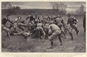 En Rugby-fotballkamp som spilt i USA, Yale v Columbia av Henry Marriott Paget