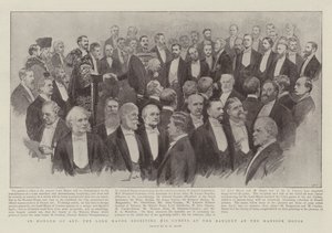 Til ære for kunsten tar Lord Mayor imot sine gjester på banketten i Mansion House