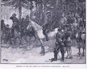 Møte med Lee og Grant ved Appomattox Court House 1865 AD av Henry Marriott Paget