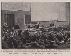 Fru Ayrton foreleser for Society of Electrical Engineers av Henry Marriott Paget