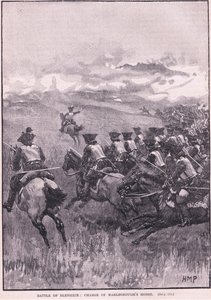 The Battle of Blenheim: Charge av Marlboroughs hest av Henry Marriott Paget