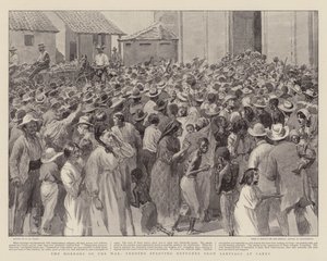 The Horrors of the War, mater sultende flyktninger fra Santiago ved Caney av Henry Marriott Paget