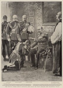 King's First Privy Council, hertugen av York kysser Hans Majestets hånd av Henry Marriott Paget