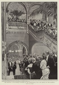 Mottakelsen av Hans Majestets ministre ved Constitutional Club, ankomsten til Lord Salisbury