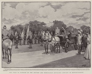 Besøket til Windsor av Ancient and Honorable Artillery Company of Massachusetts