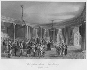 Buckingham Palace, - Biblioteket. Utenlandsk Leveé, c1841