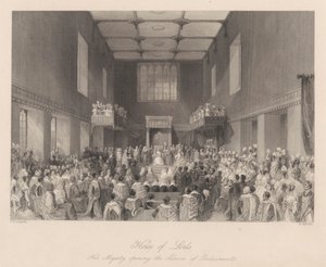 Hennes Majestet åpner parlamentets sesjon av Henry Melville