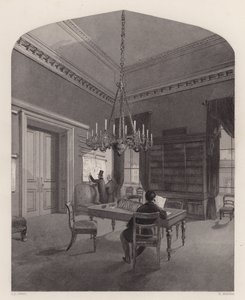 Kartrom til United Service Club, Westminster, London (gravering) av Henry Melville